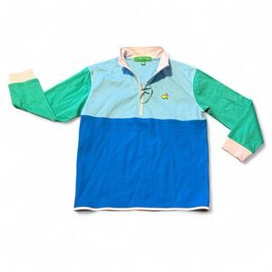 Masters Girls Kids Youth Half Zip Pullover Green Blue Pink